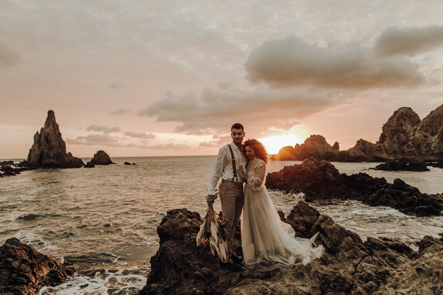 Golden Sunlight at Cabo de Gata in Andalusia. We think it could be one of the best places to get married in Spain. What do you think? #magicalmoment
