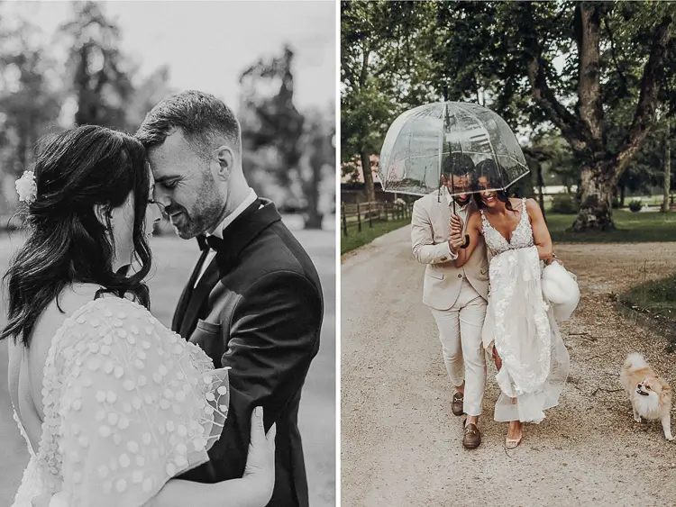 Brautpaare bei einer Hochzeit im Magical Homes in Heroldstatt in Deutschland